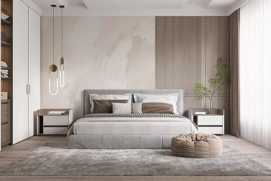 Fototapete Abstrakte Striche mit Imitation einer abgenutzten Textur w04291v2