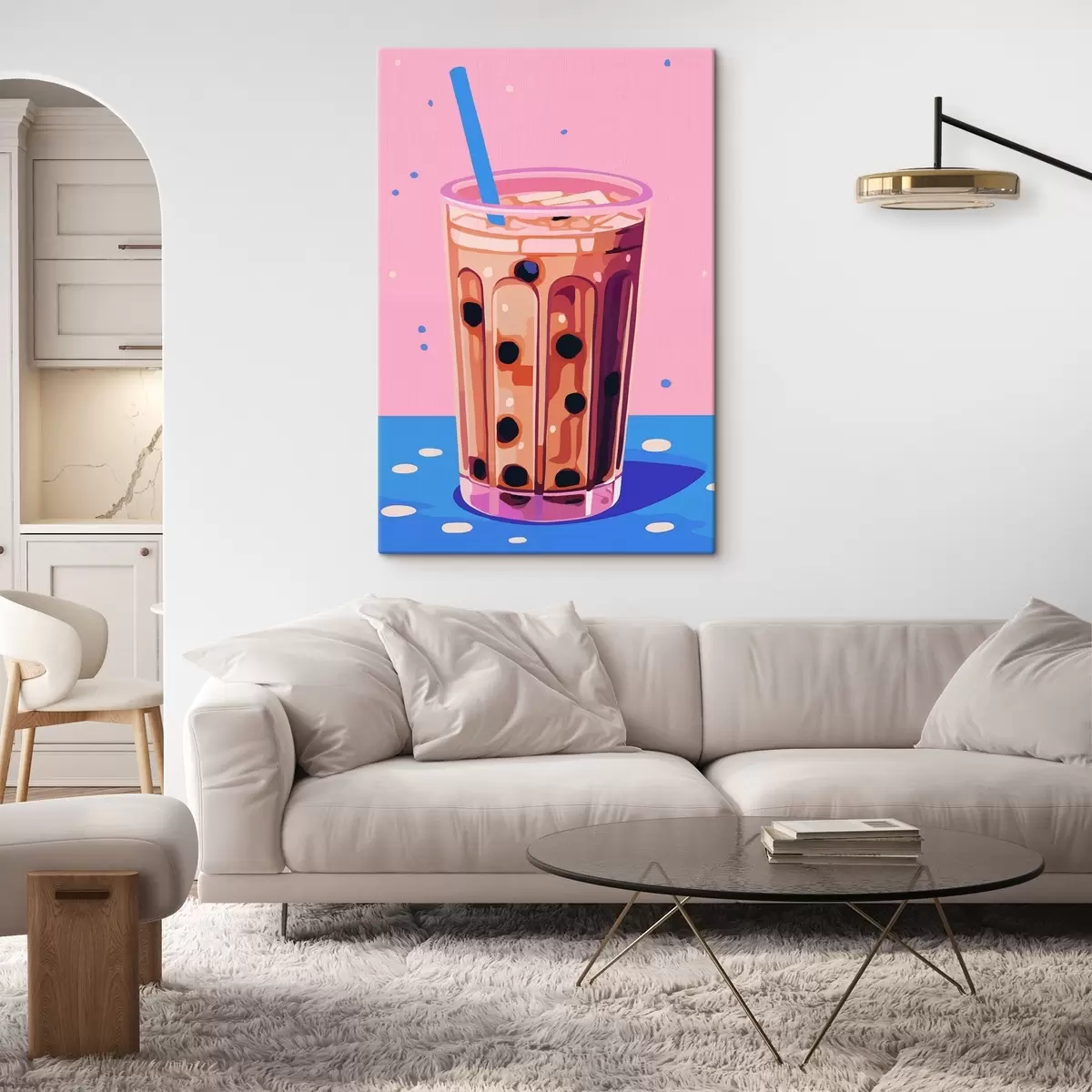 Wandbilder Gläser mit Bubble Tea s45217