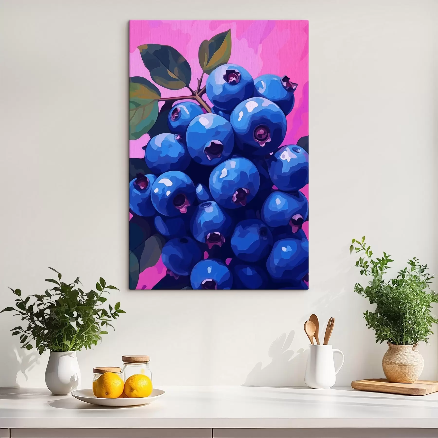 Wandbilder Saftige Heidelbeeren s45224