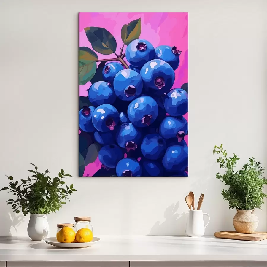 Wandbilder Saftige Heidelbeeren s45224