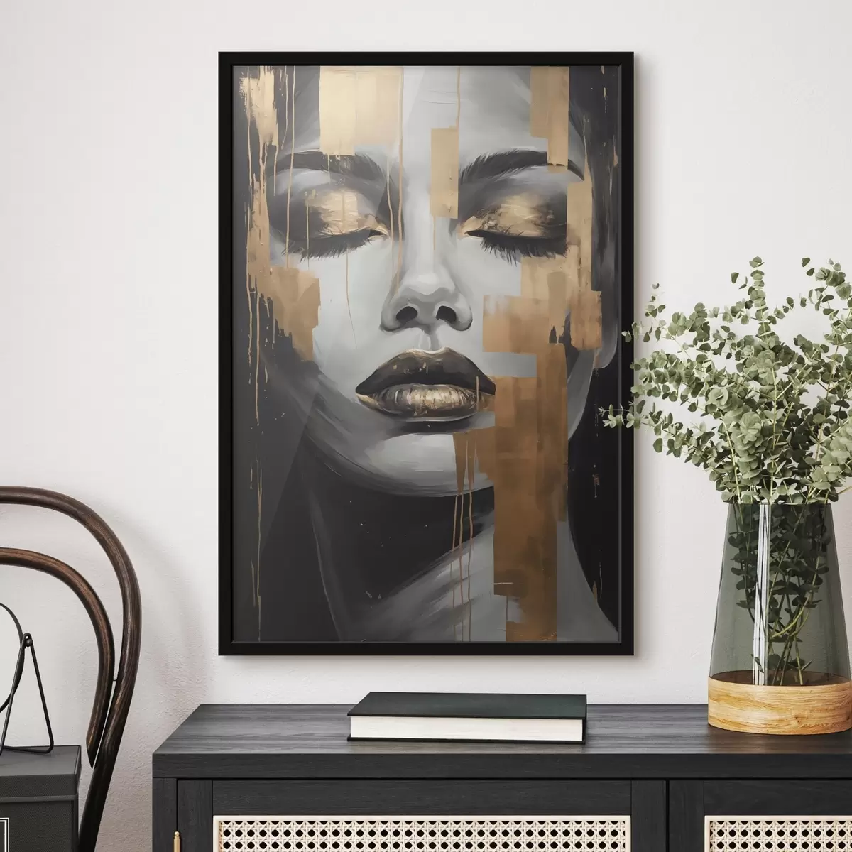 Poster Grafisches Gesicht f45226