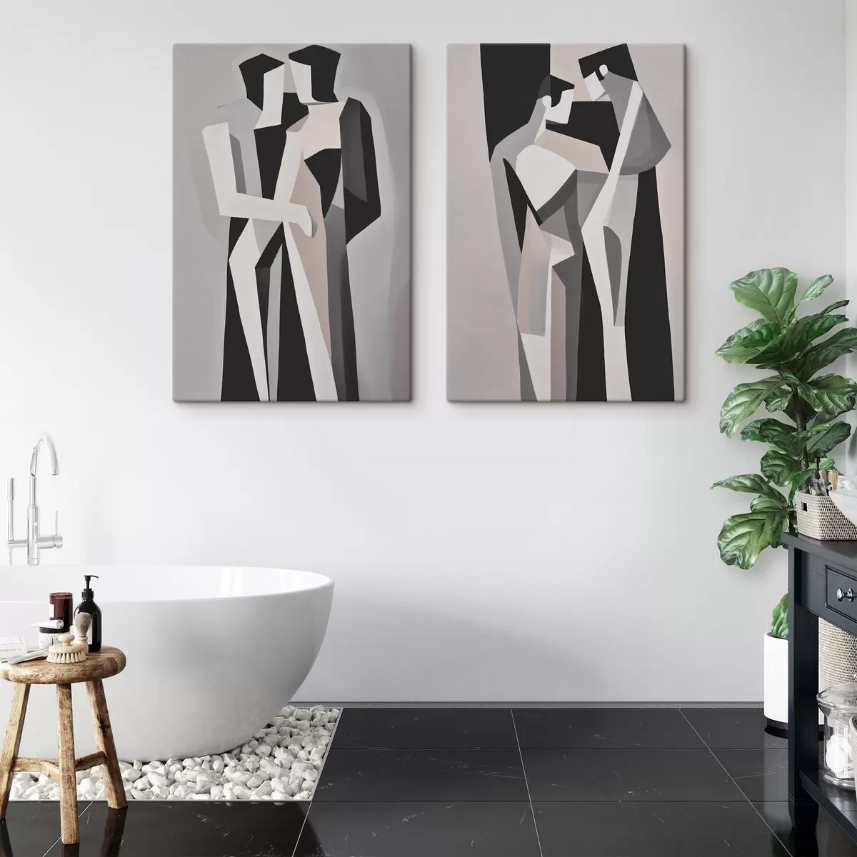 Wandbilder Abstrakte geometrische Paare m00517