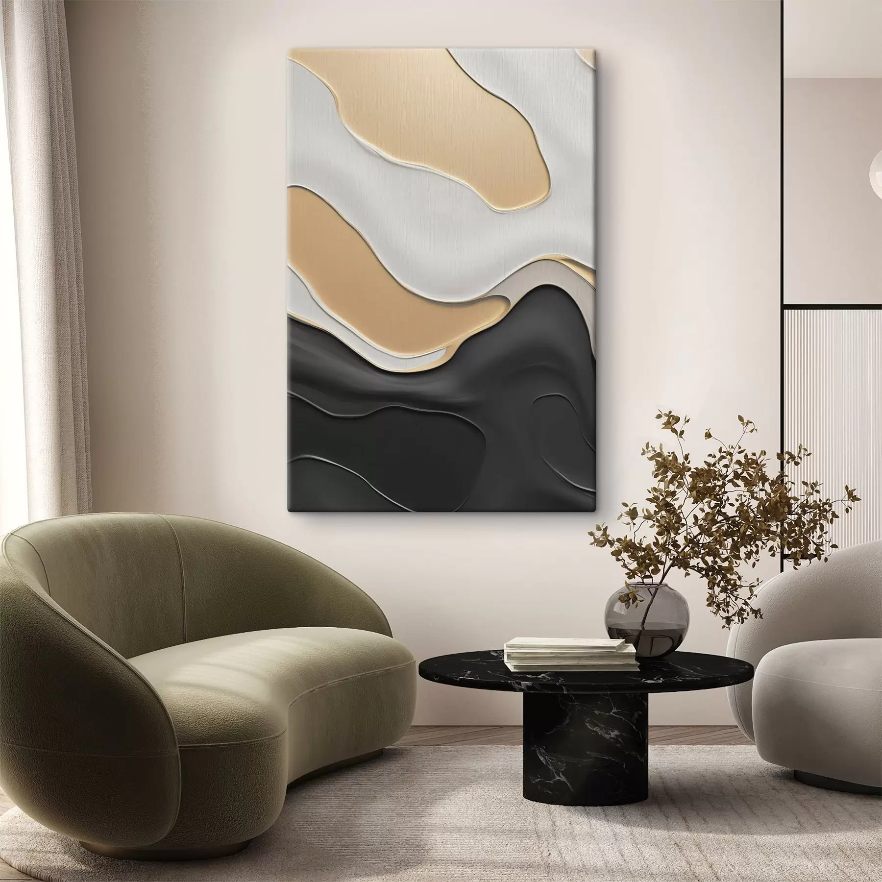 Wandbilder Abstrakte elegante Kurven s45203