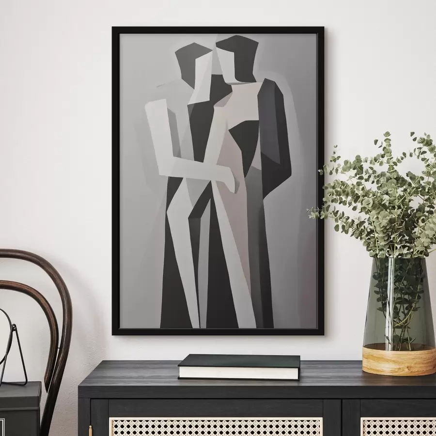 Fototapete Abstrakte Figuren in Monochrom f45155