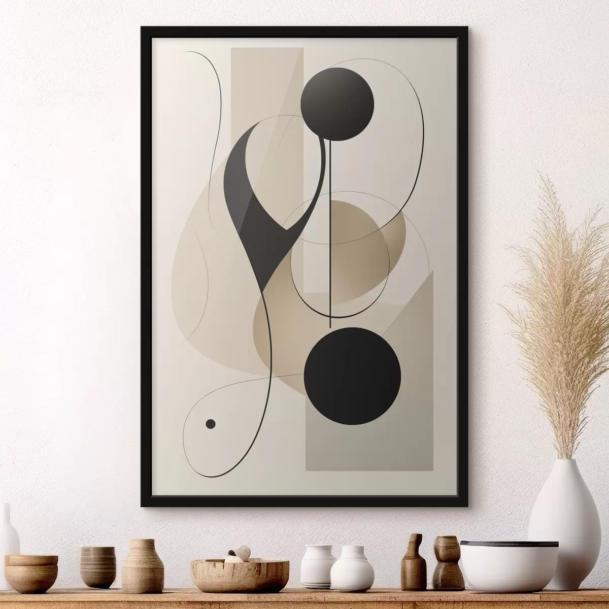 Poster Abstrakte Kurven und Formen f45197