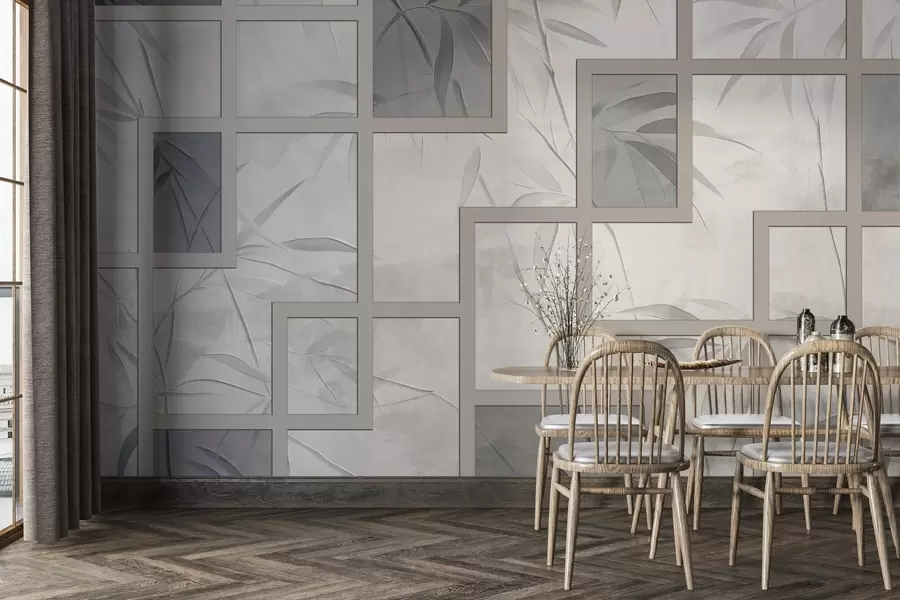 Fototapete Bambus und Geometrie w04319