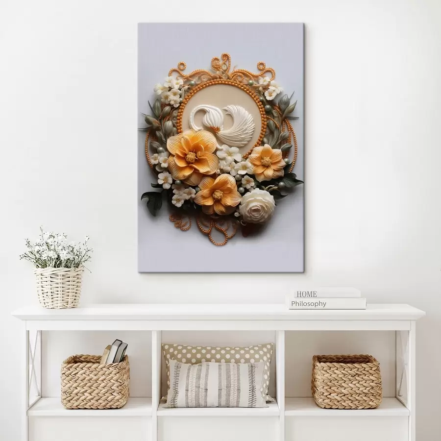 Wandbilder Abstrakte Komposition von Blumen s44553