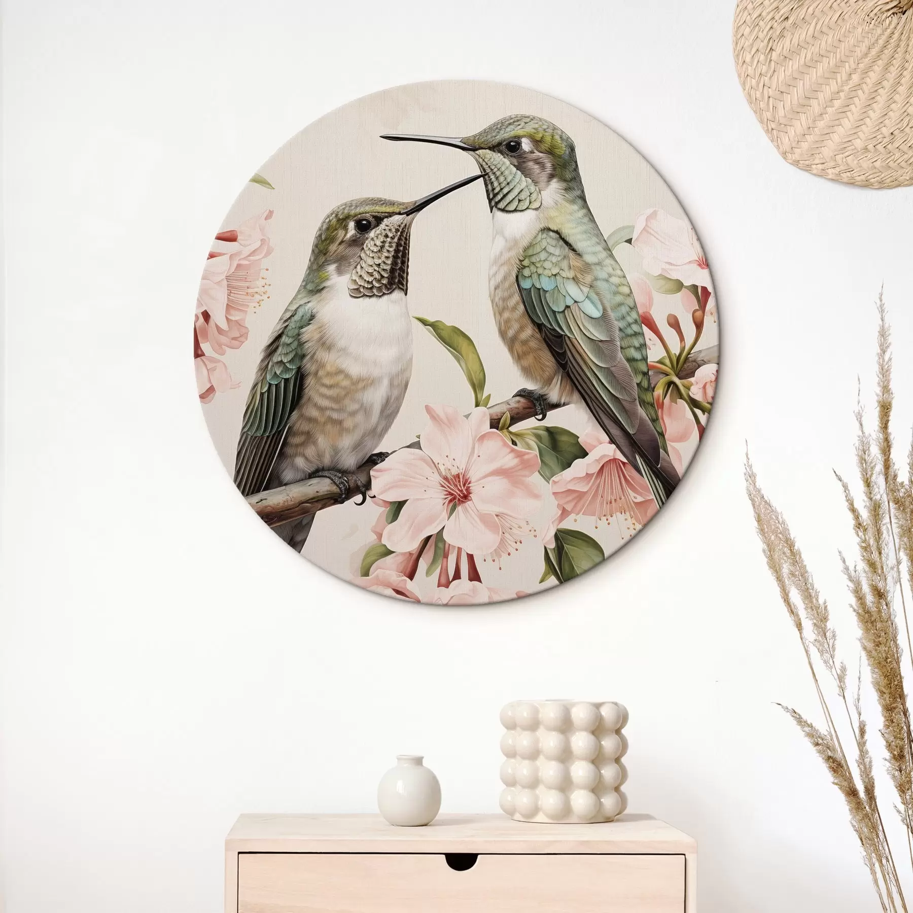 Wandbilder Ein Vogelpaar auf einem Ast r44550