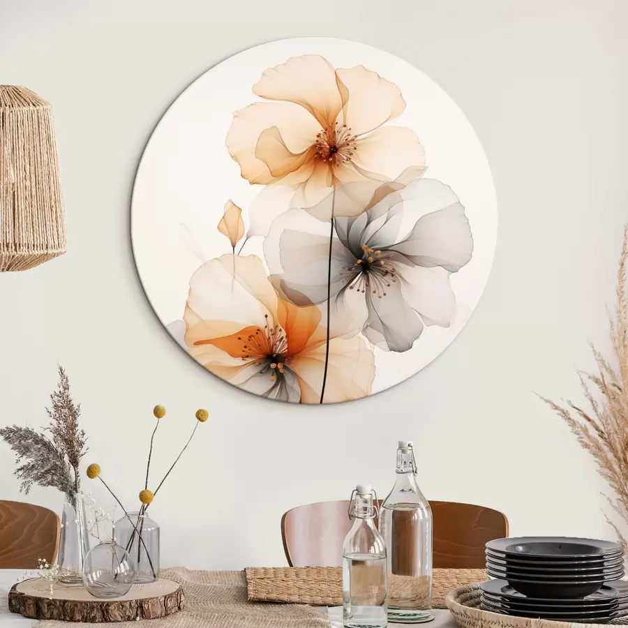 Wandbilder Abstrakte durchscheinende Blumen r44558