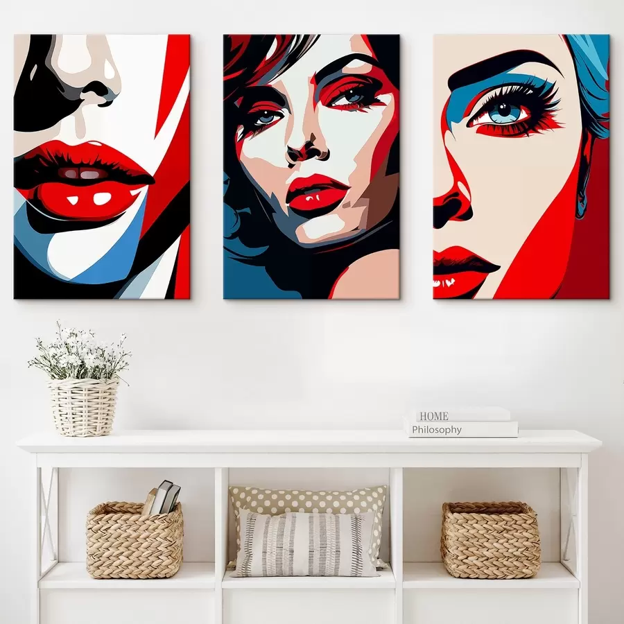 Wandbilder Bunte Gesichter m00558