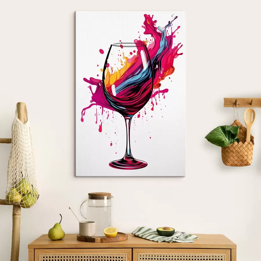 Wandbilder Ein Glas mit Farben s45269