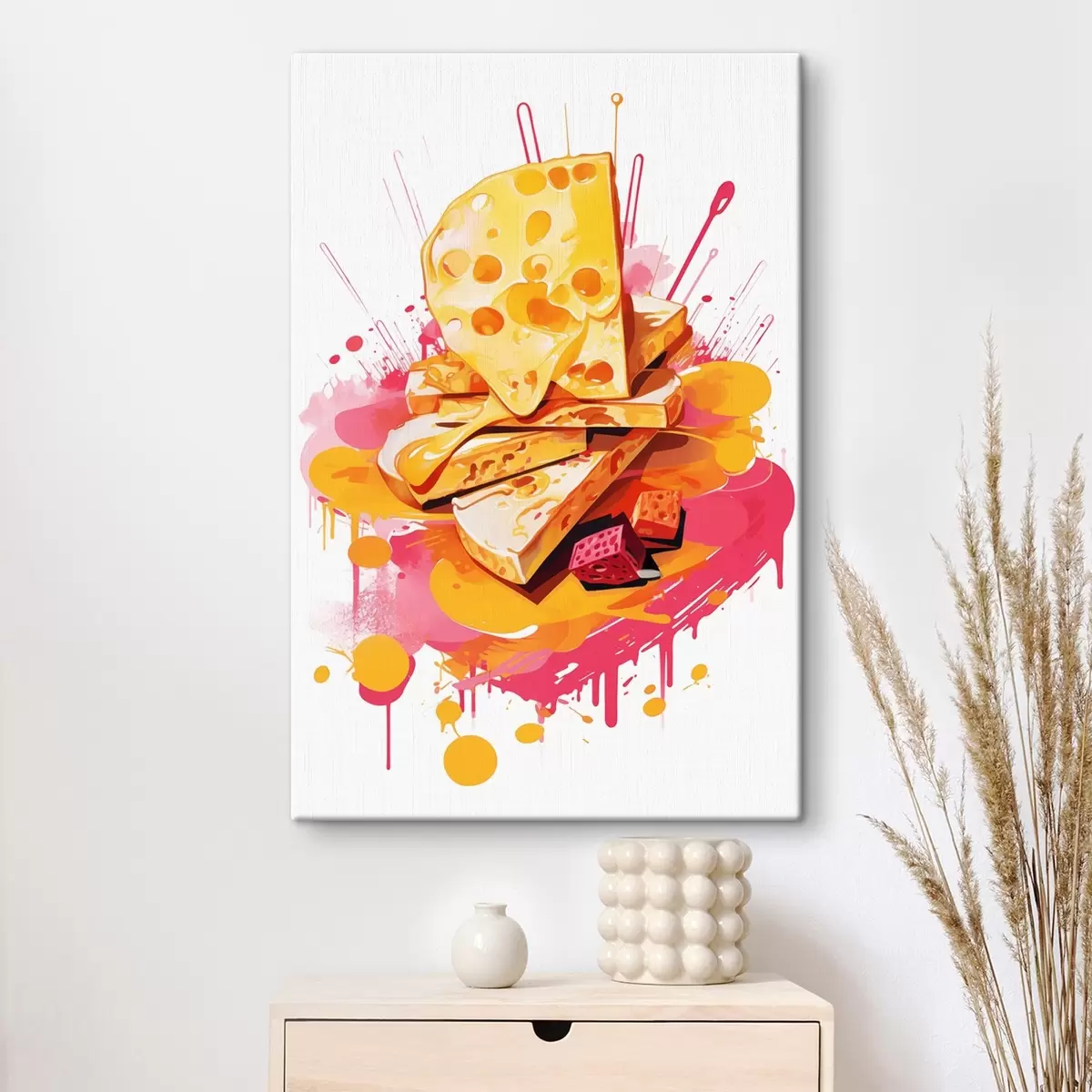 Wandbilder Zusammensetzung des Käses s45270