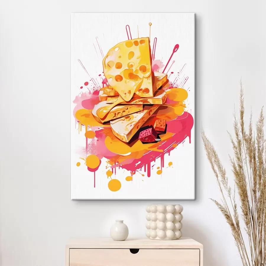 Wandbilder Zusammensetzung des Käses s45270