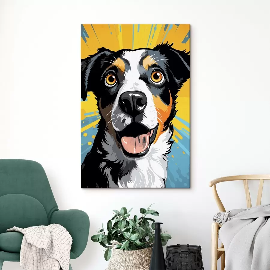 Wandbilder Happy Dog Pop Art s45279
