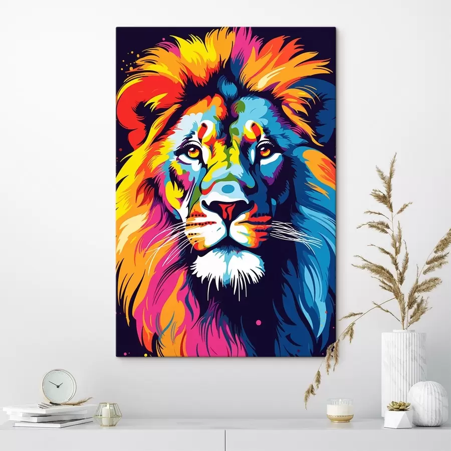 Wandbilder König in einer Farbenpracht s45282