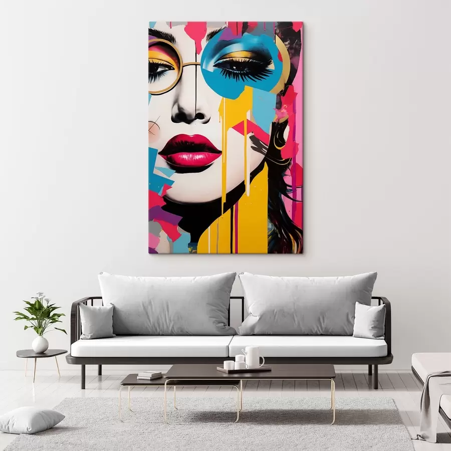 Wandbilder Farben hinter Brillengläsern s45284