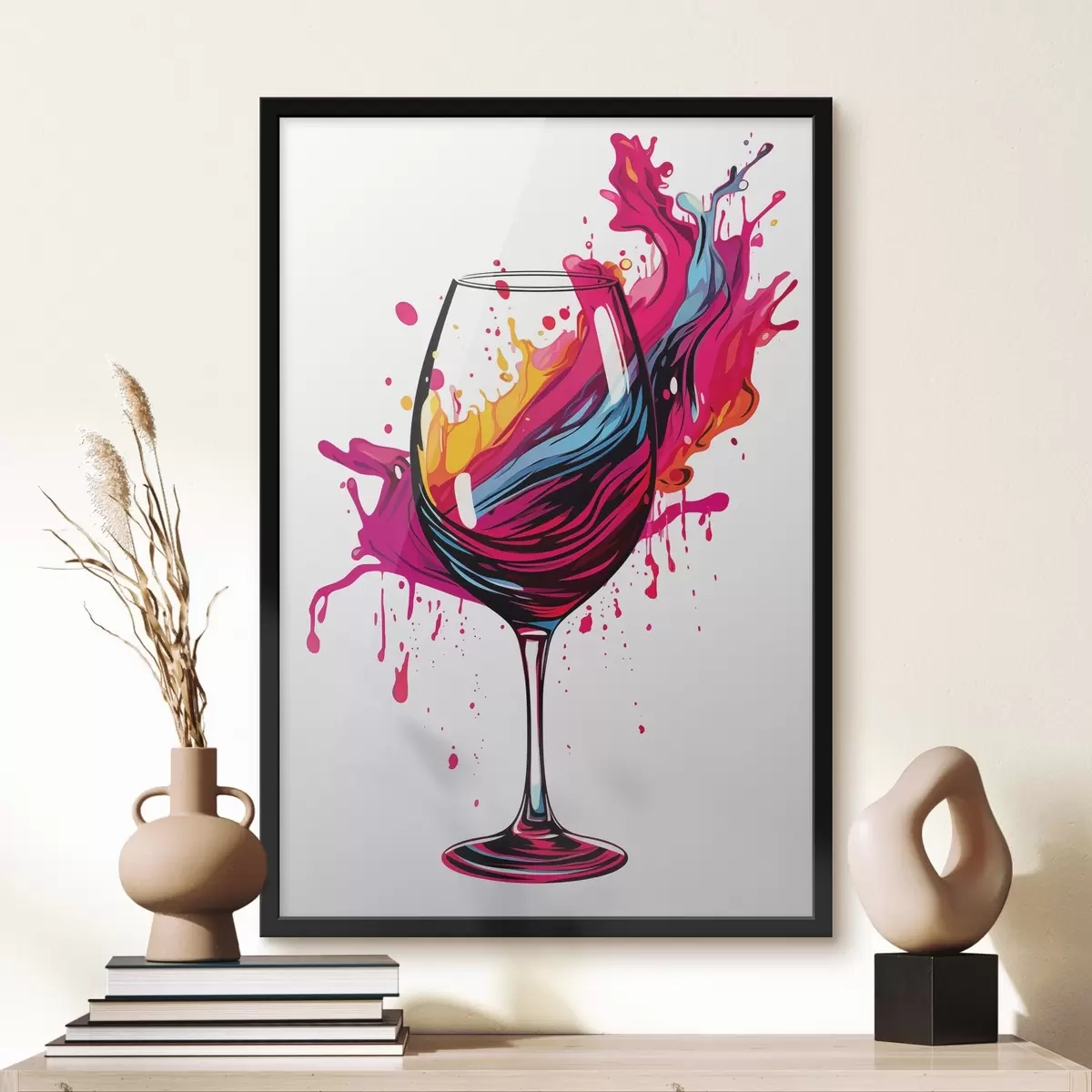 Poster Ein Glas mit Farben f45269