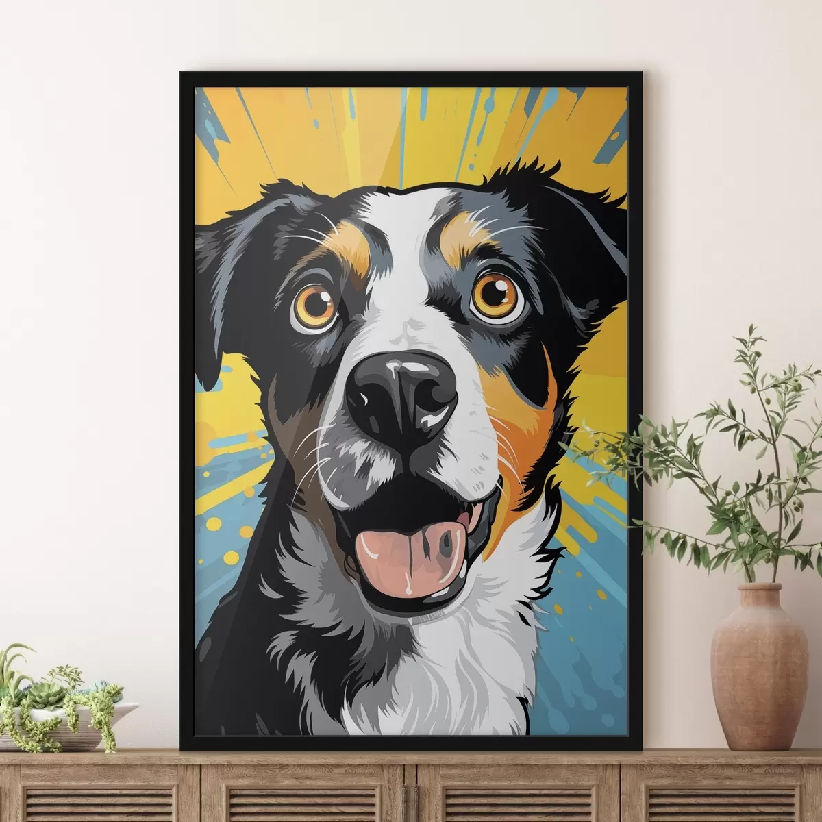 Poster Happy Dog Pop Art f45279