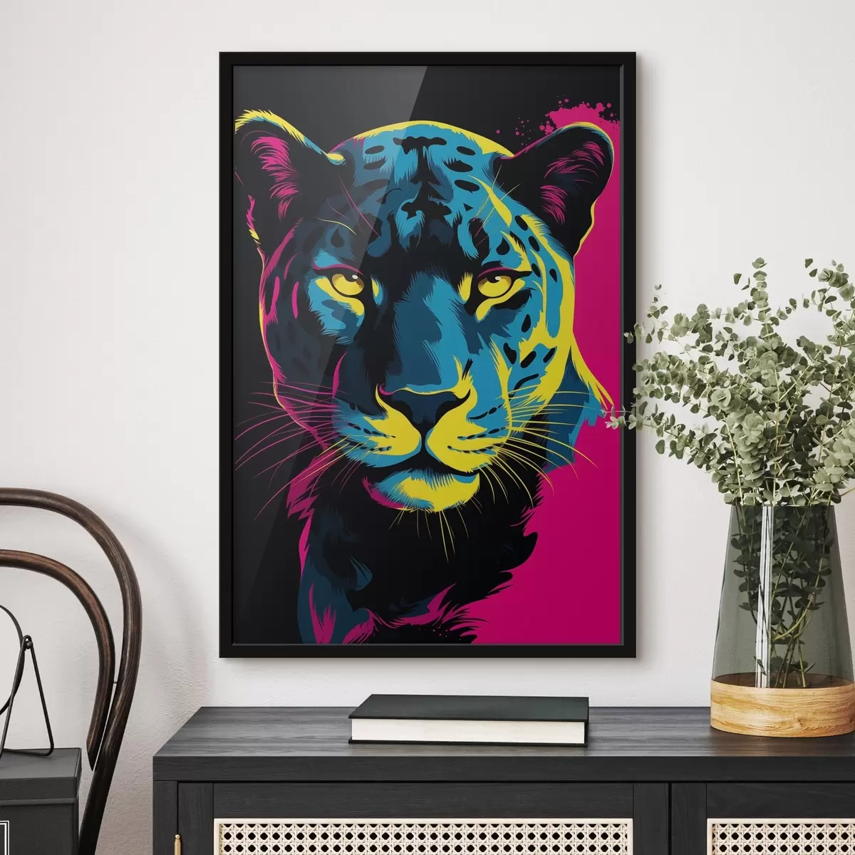 Poster Tiger in einer Farbenpracht f45280