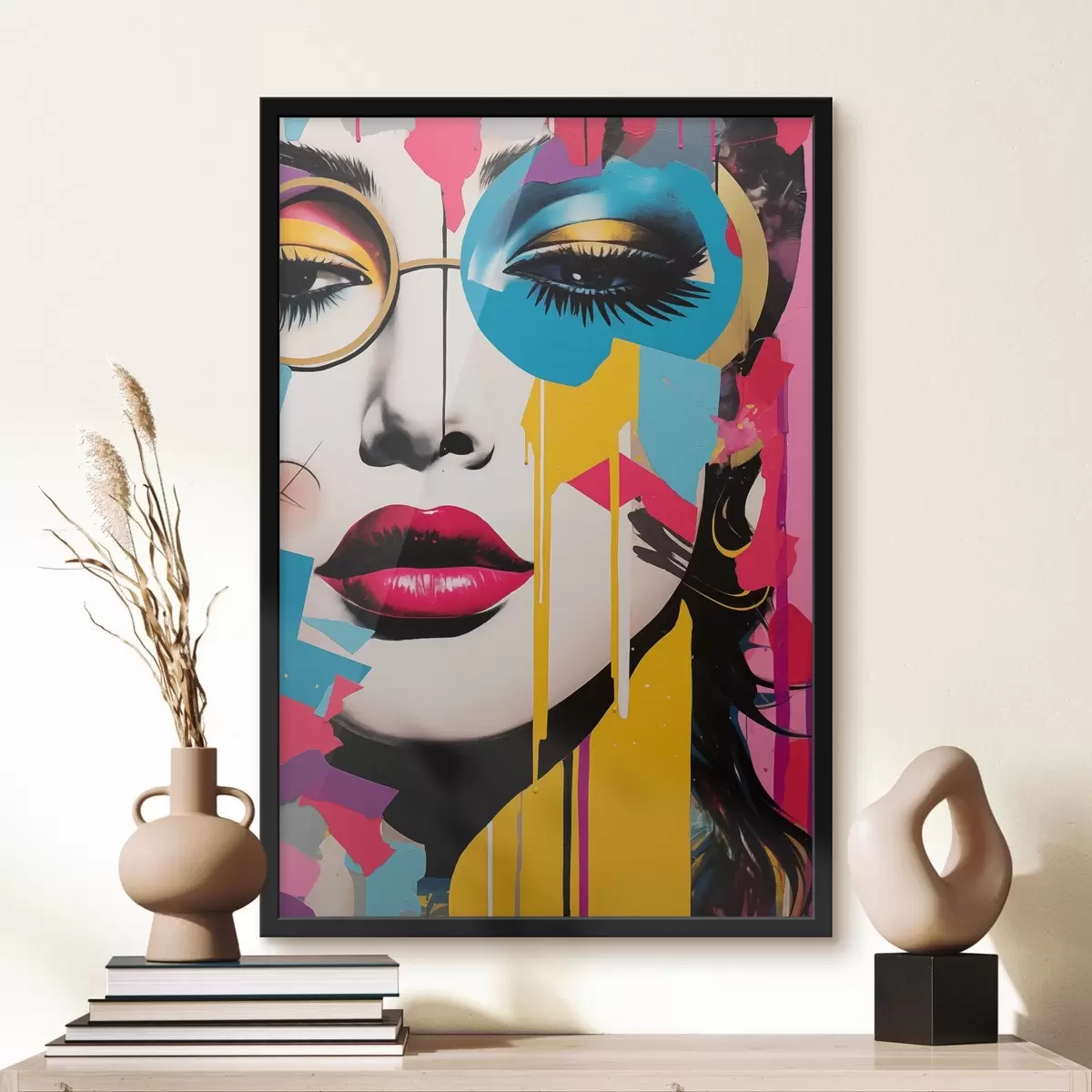 Poster Farben hinter Brillengläsern f45284