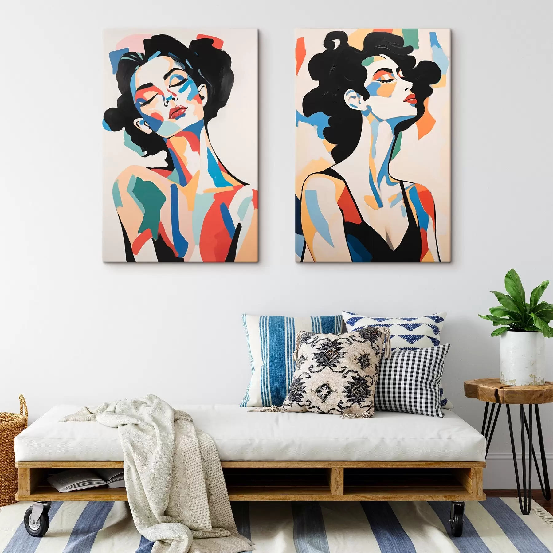 Wandbilder Abstrakte Porträts von Frauen m00543