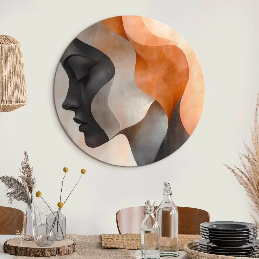 Wandbilder Abstraktion mit dem Porträt einer Frau r45235