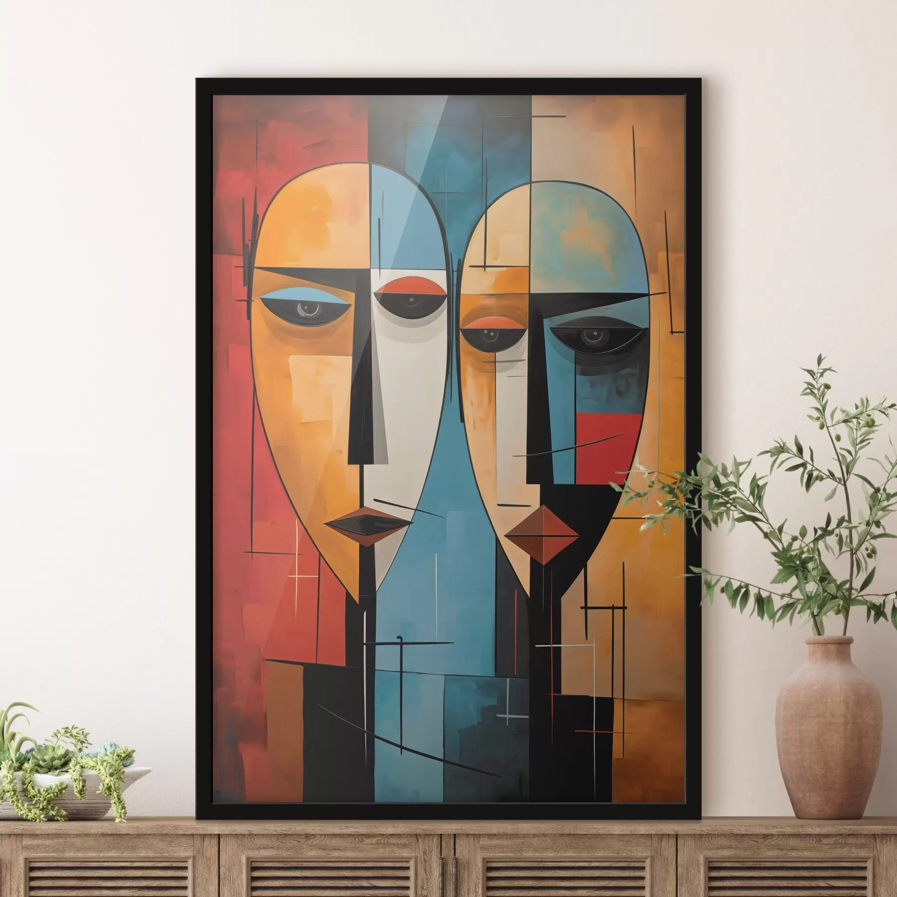 Fototapete Abstrakte Gesichter f45236