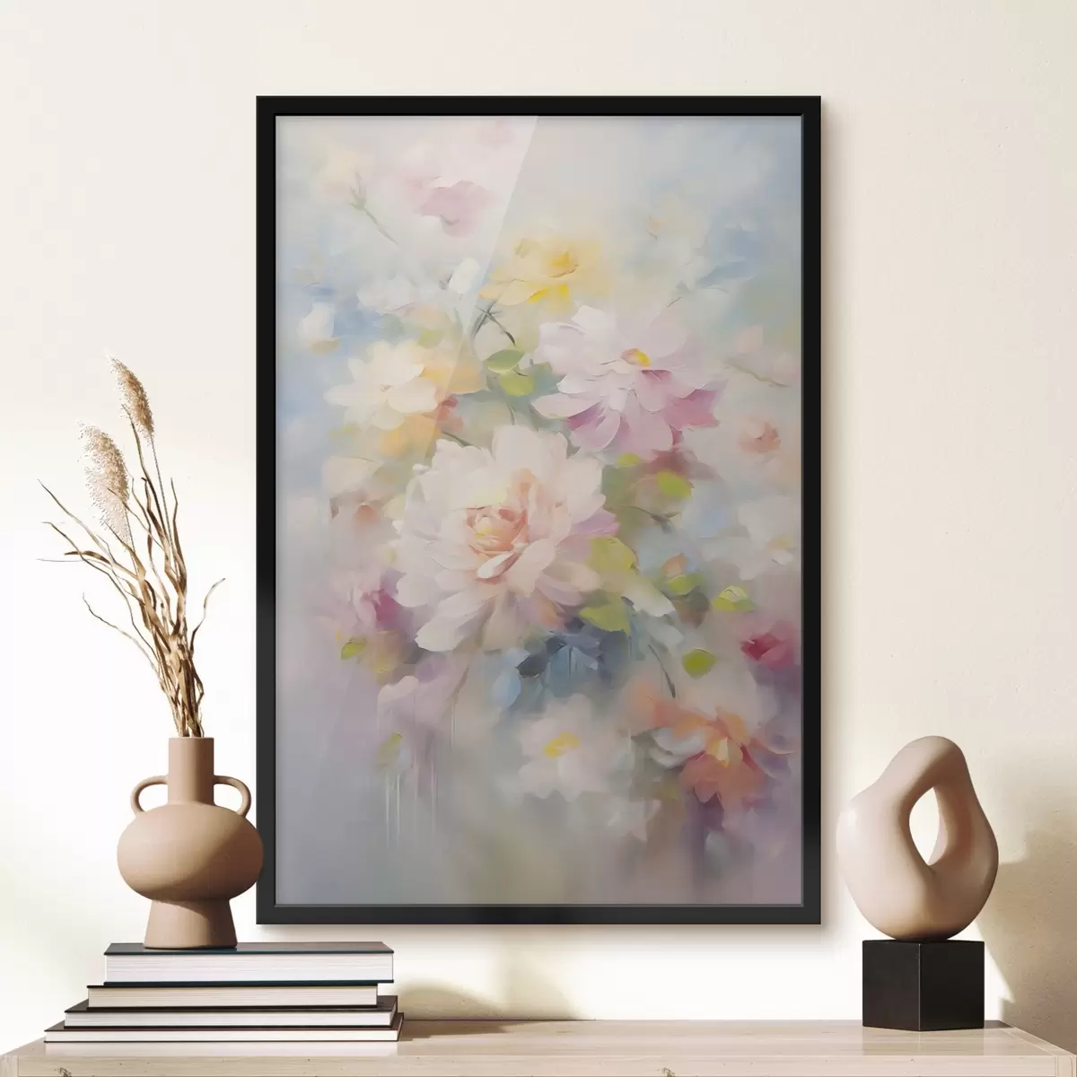 Poster Blumen Nachahmung Malerei f45301