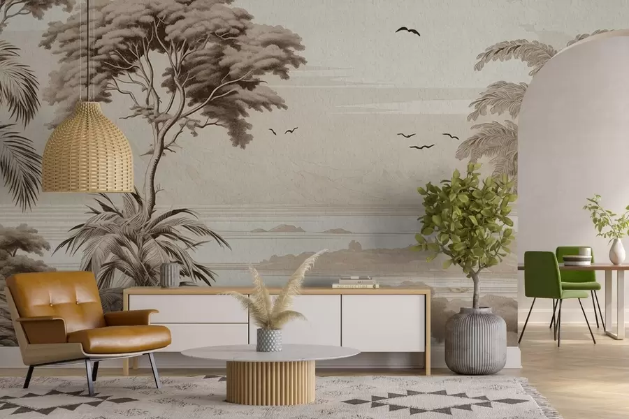 Fototapete Bäume am Horizont w04363