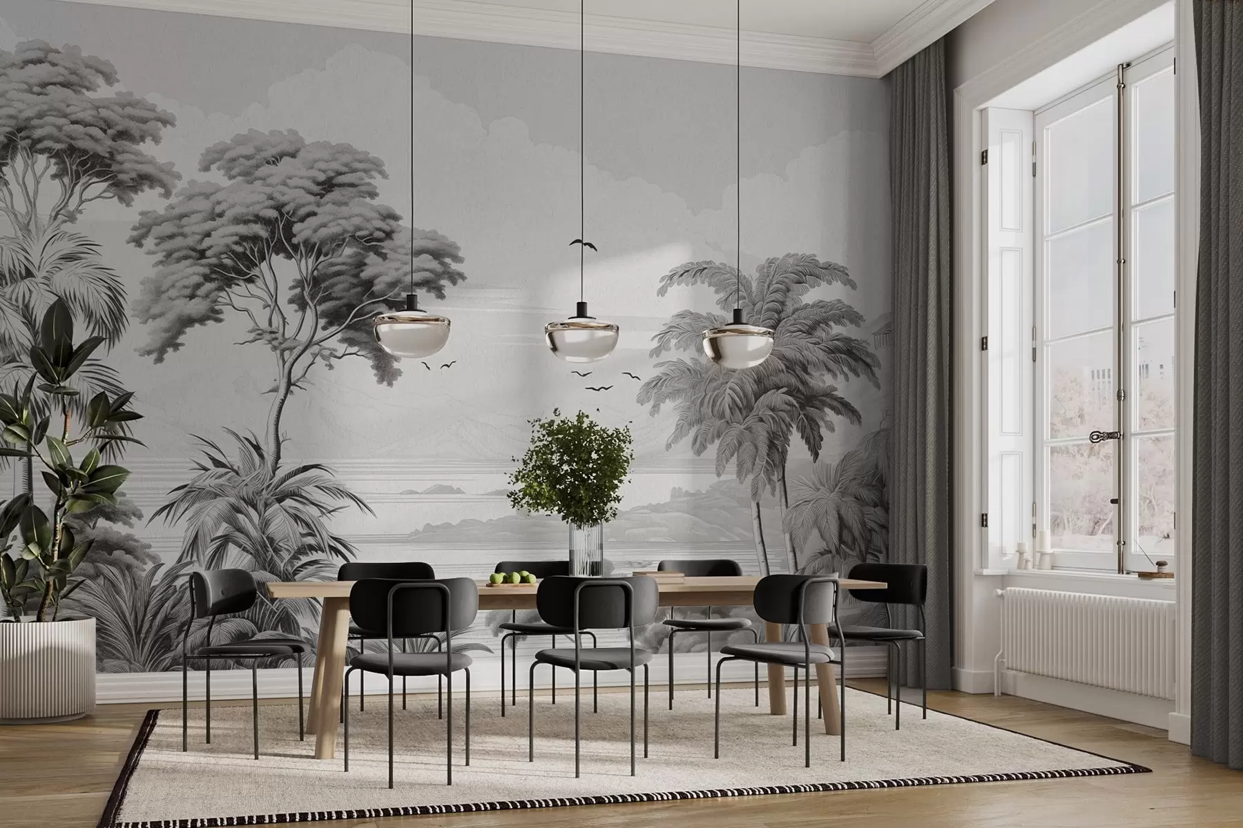 Fototapete Bäume am Horizont w04363v1