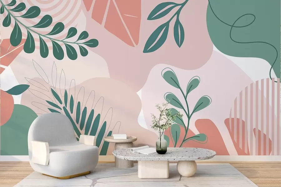 Fototapete Abstraktion, Blätter w04366