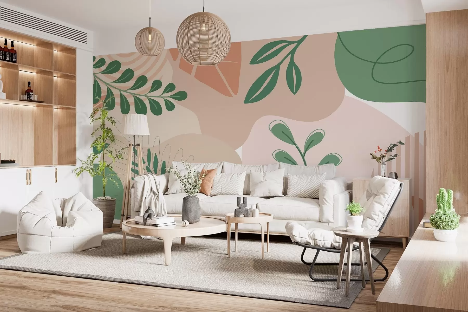 Fototapete Abstraktion, Blätter w04366v1