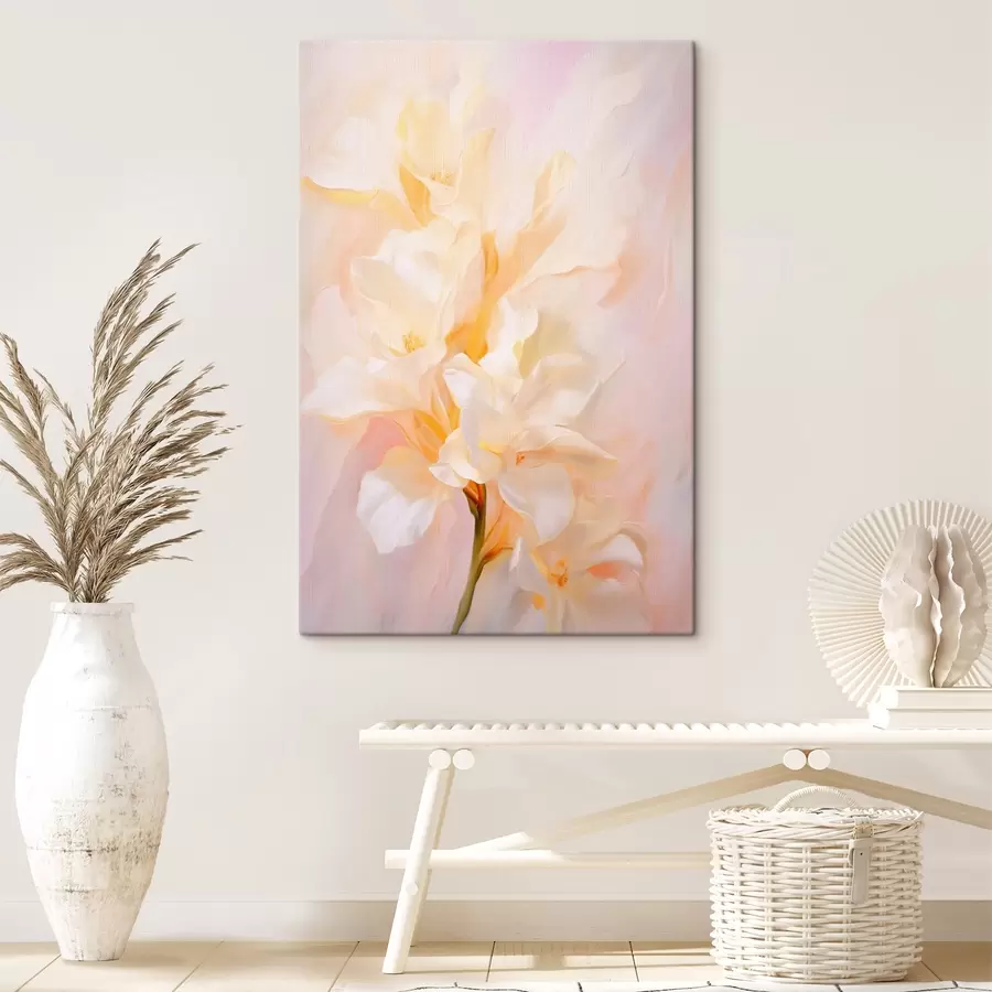 Wandbilder Blumenblüte: abstrakte Skizze in hellen Tönen s45257