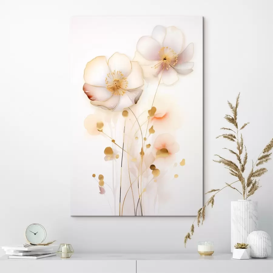 Wandbilder Rosa Blumen im leichten Stil s45259