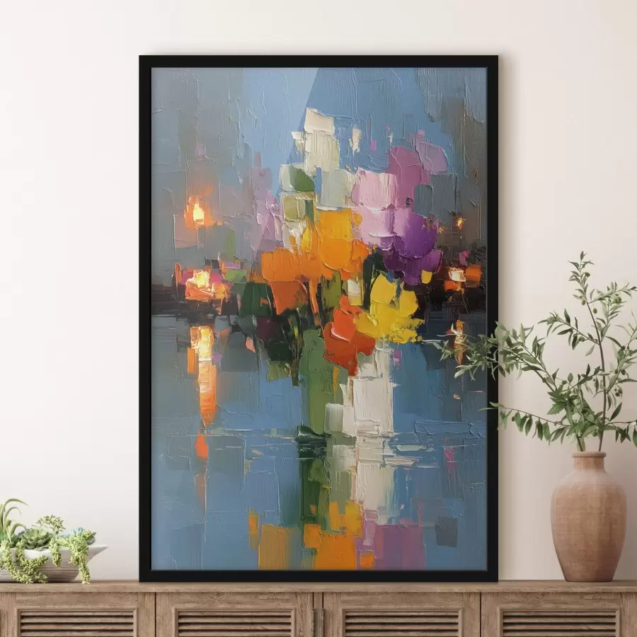 Fototapete Urbane Abstraktion: Reflexion des Lichts im Wasser f45243