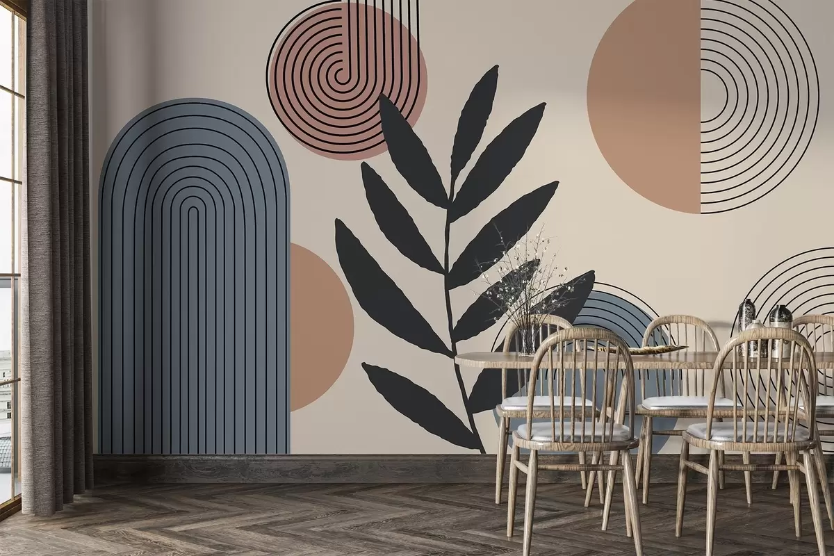 Fototapete Geometrische Blätter w04385