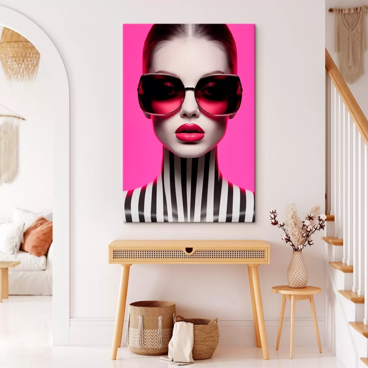 Wandbilder Frau mit großer Brille s45316