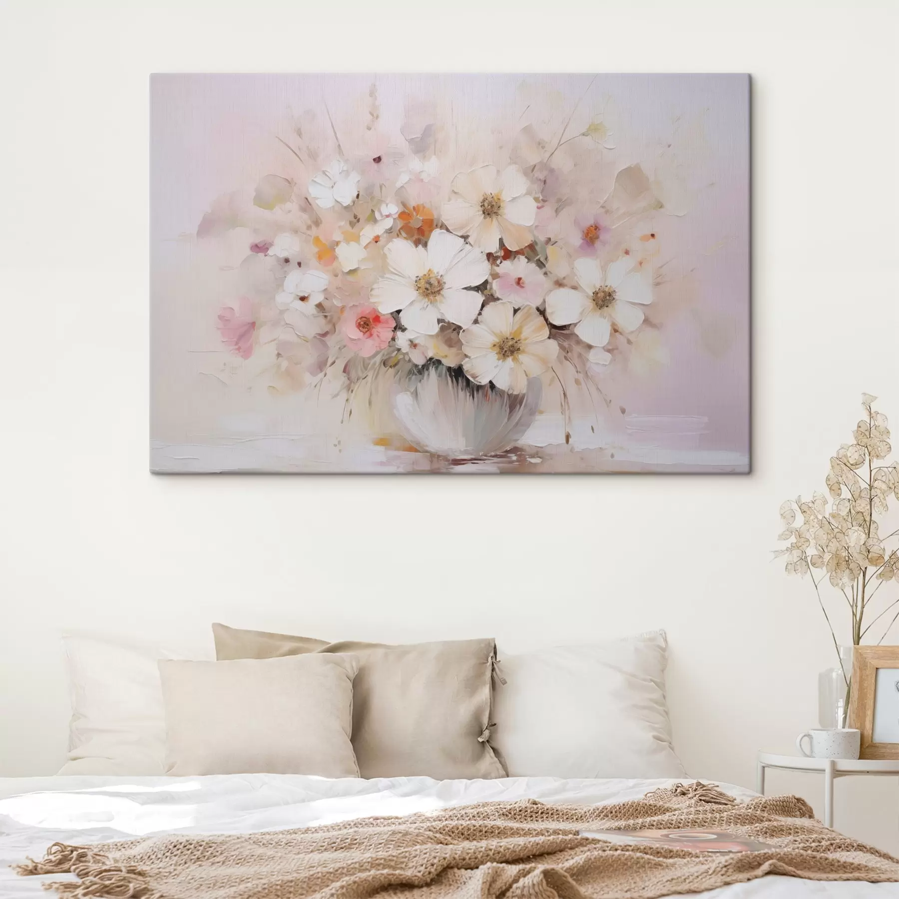 Fototapete Zarter Blumenstrauß als Nachahmung eines Gemäldes s45347