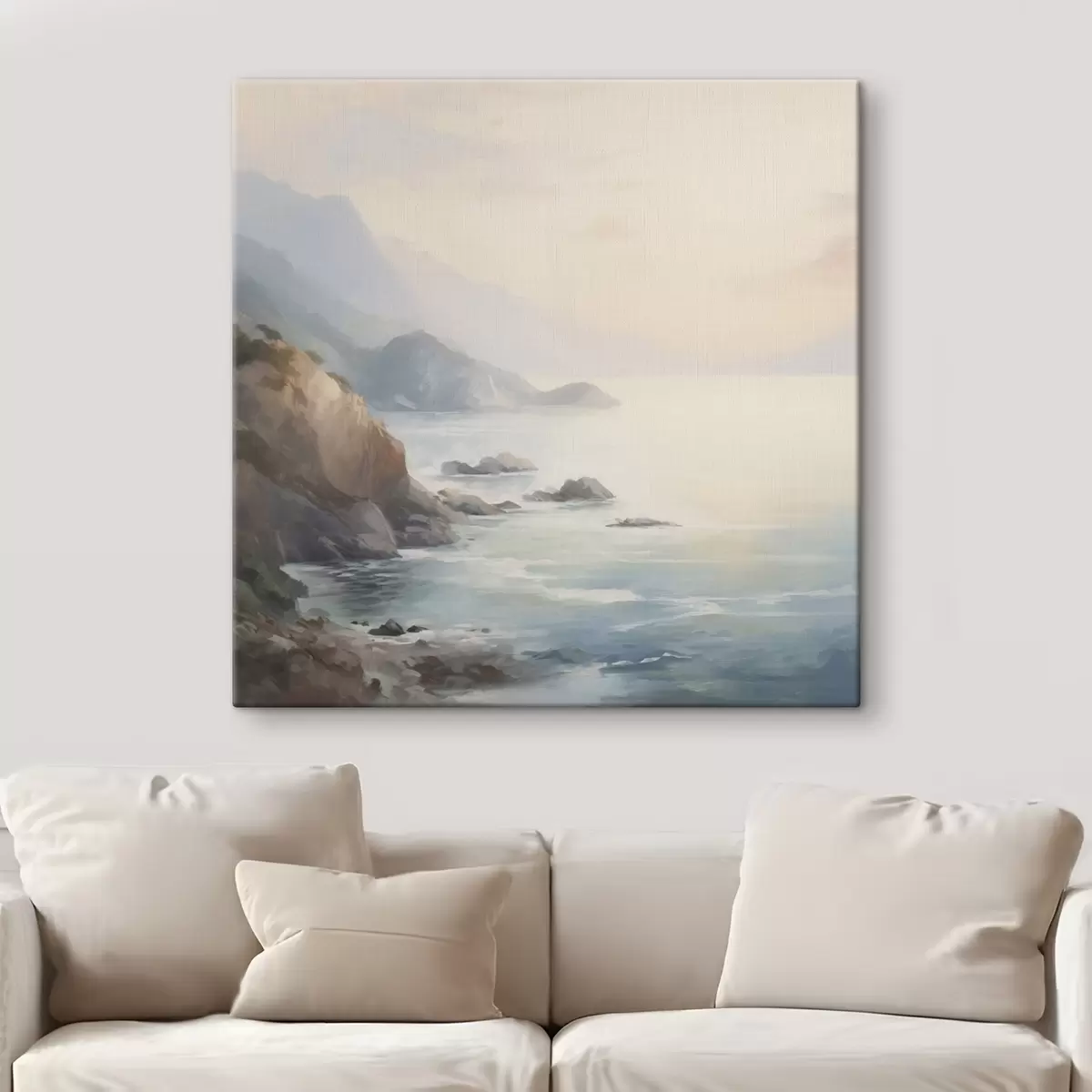 Wandbilder See in der Nähe der Felsen s45351