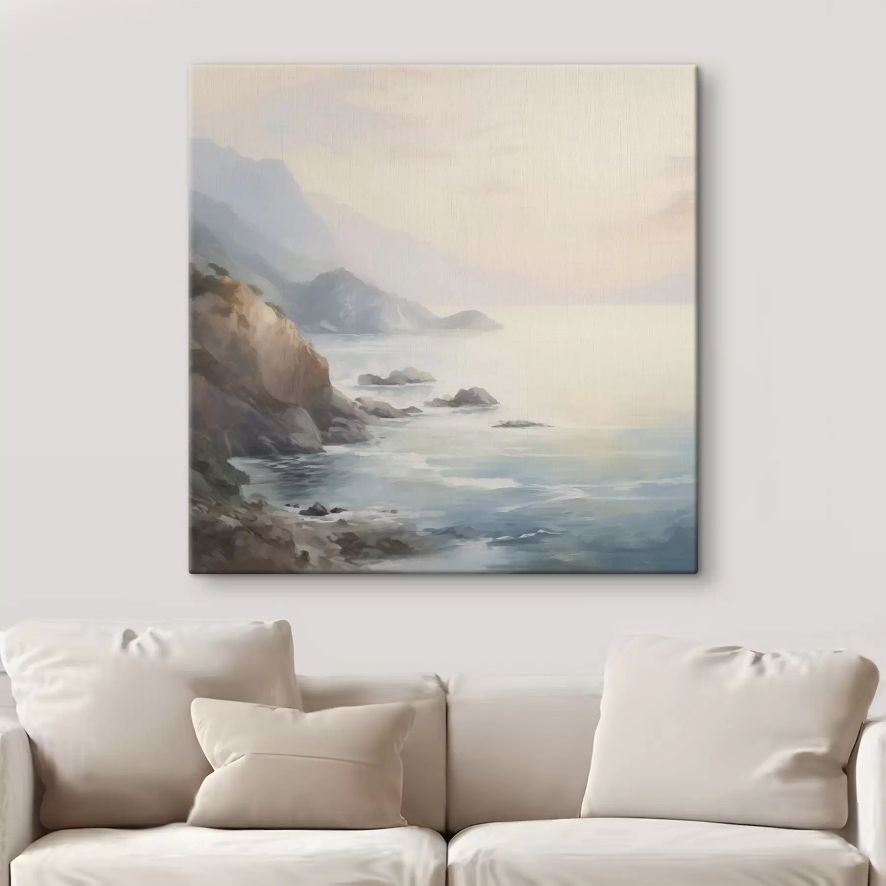 Wandbilder See in der Nähe der Felsen s45351