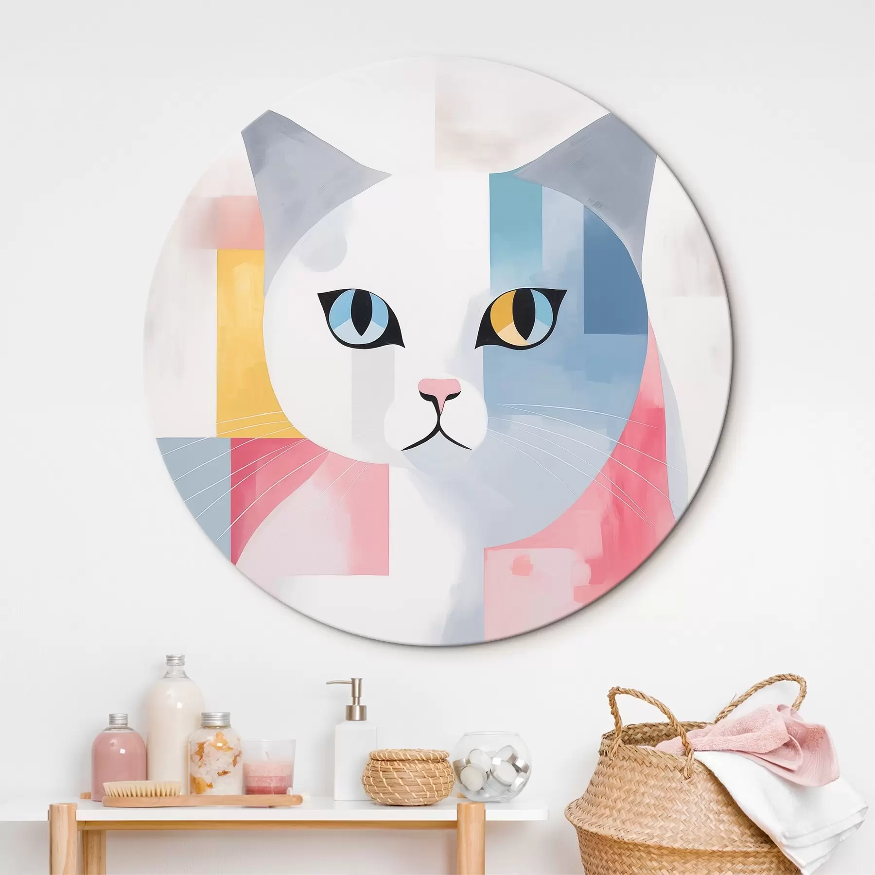 Wandbilder Abstraktes Porträt einer Katze r45358