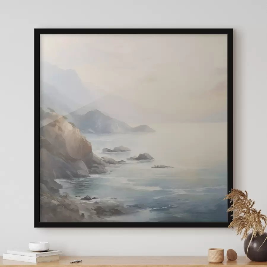 Fototapete See in der Nähe der Felsen f45351