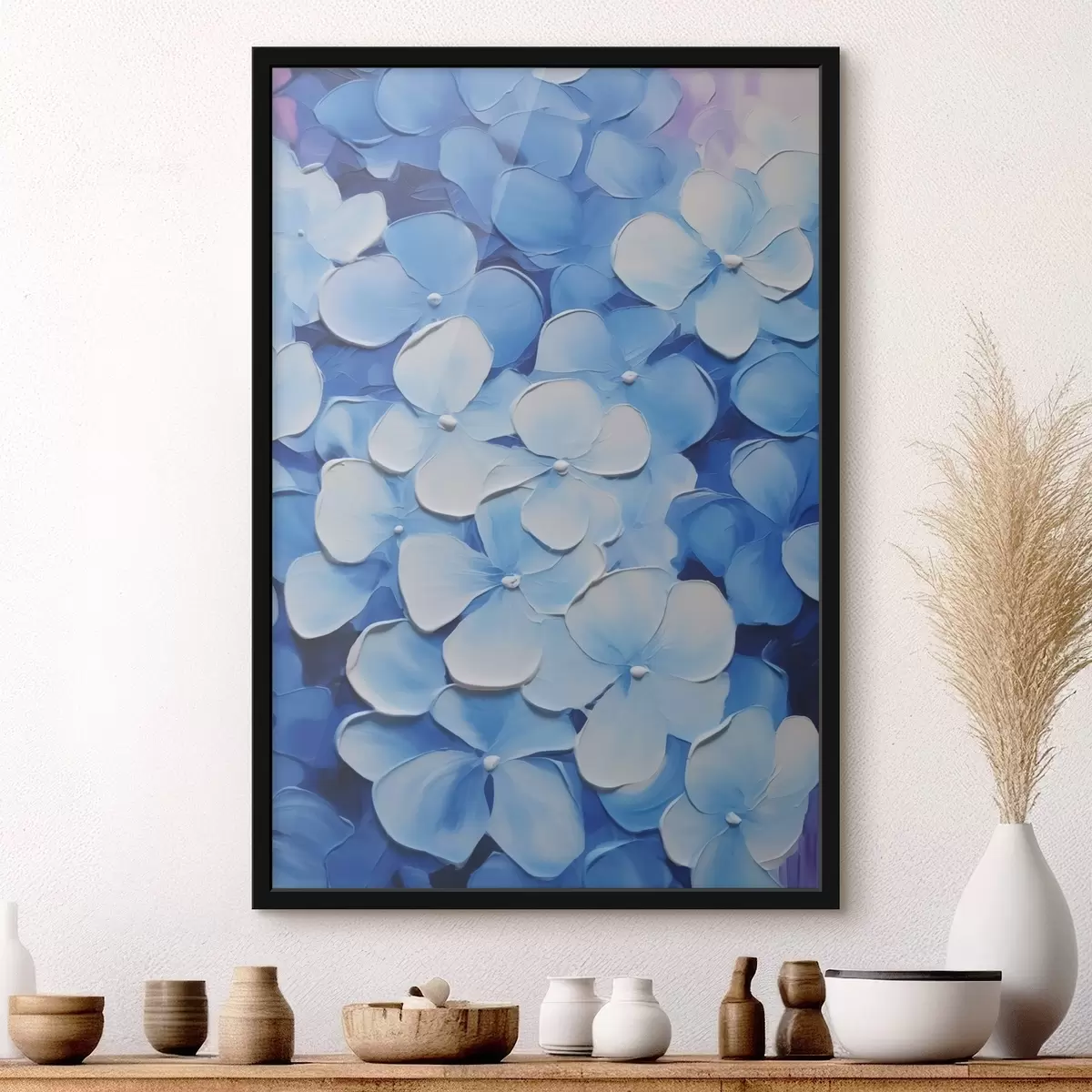 Poster Hortensien Nachahmung Gemälde f45357