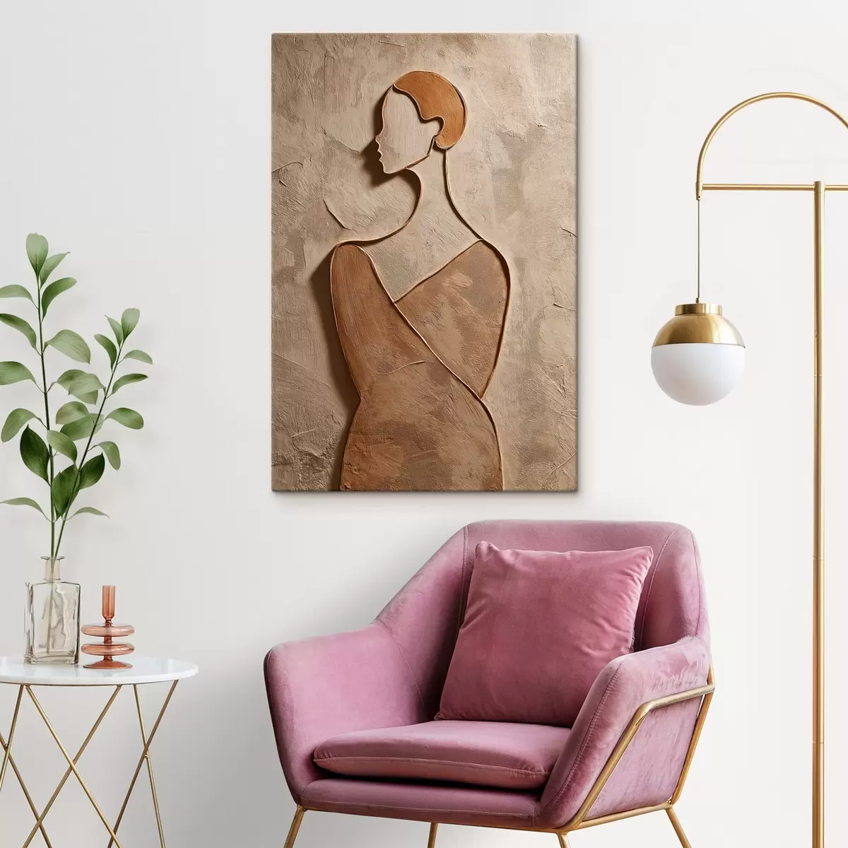 Wandbilder Abstraktes weibliches Gesicht s45396