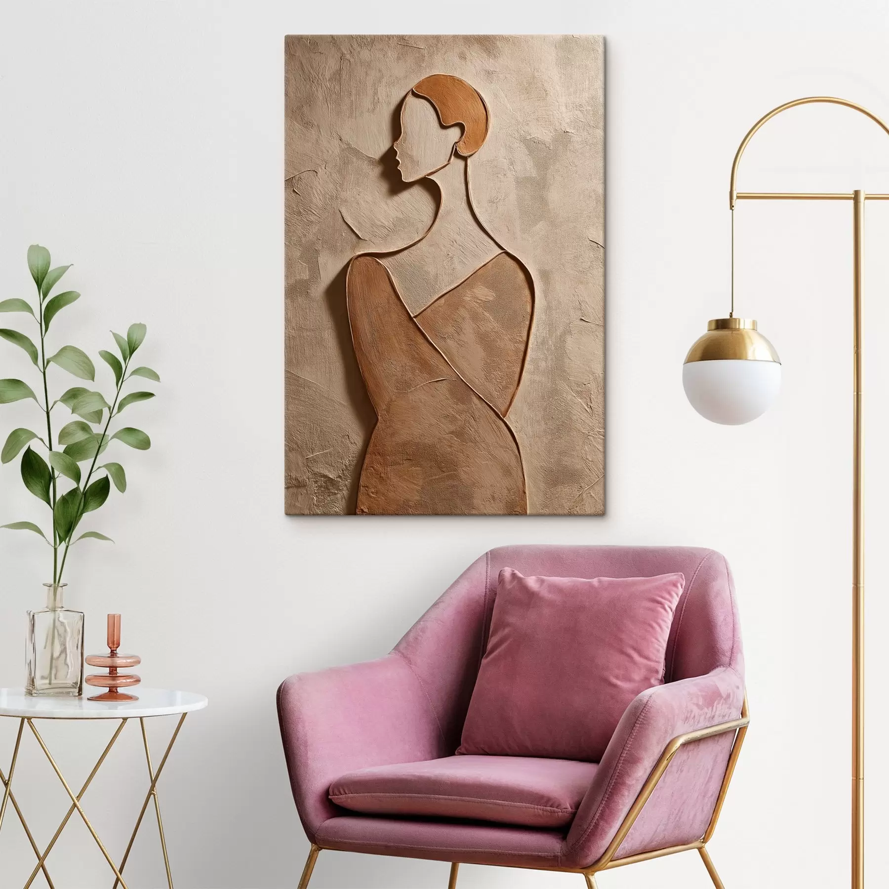 Wandbilder Abstraktes weibliches Gesicht s45396