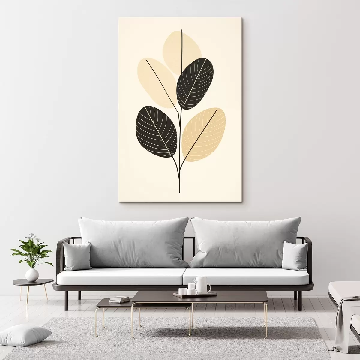 Wandbilder Abstrakte Komposition mit texturierten ovalen Formen auf einem Reliefhintergrund s45402