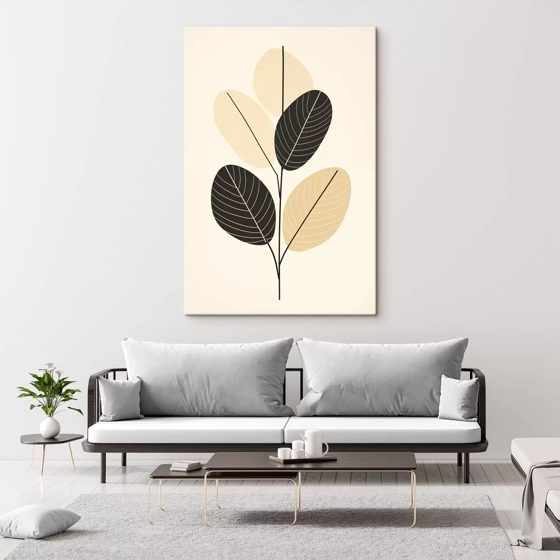 Wandbilder Abstrakte Komposition mit texturierten ovalen Formen auf einem Reliefhintergrund s45402