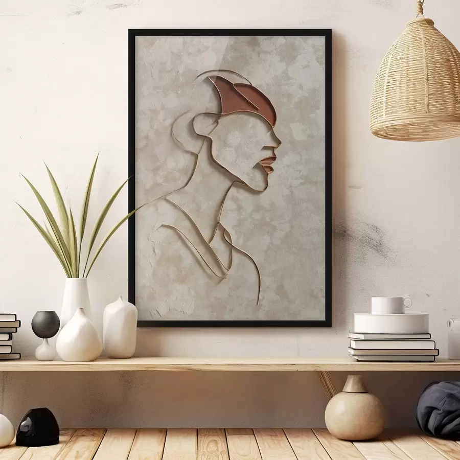 Fototapete Abstraktes weibliches Gesicht f45395