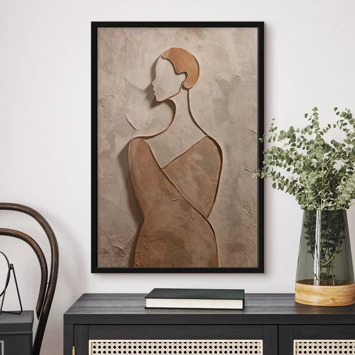 Poster Abstraktes weibliches Gesicht f45396