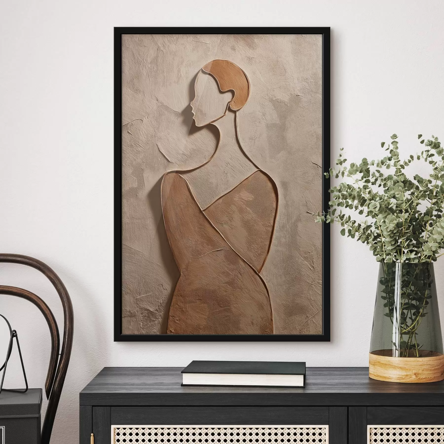 Fototapete Abstraktes weibliches Gesicht f45396